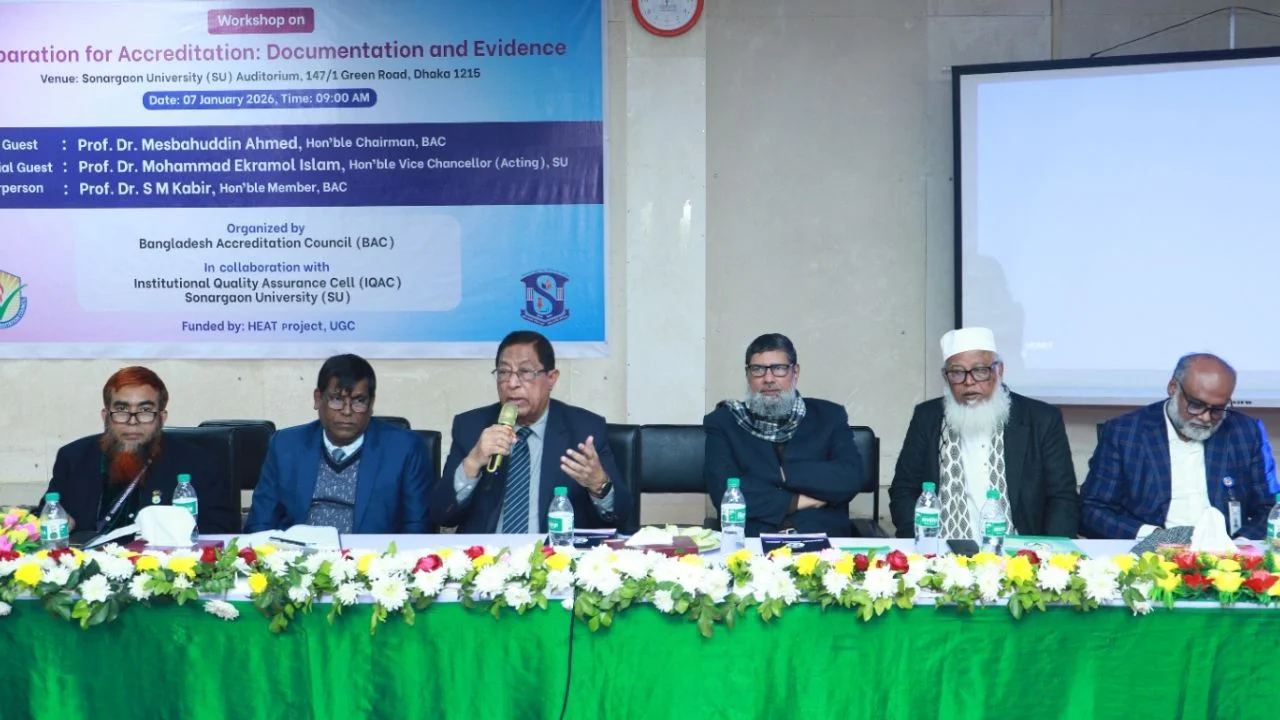 BAC accreditation workshop held at Sonargaon University in collaboration with the IQAC